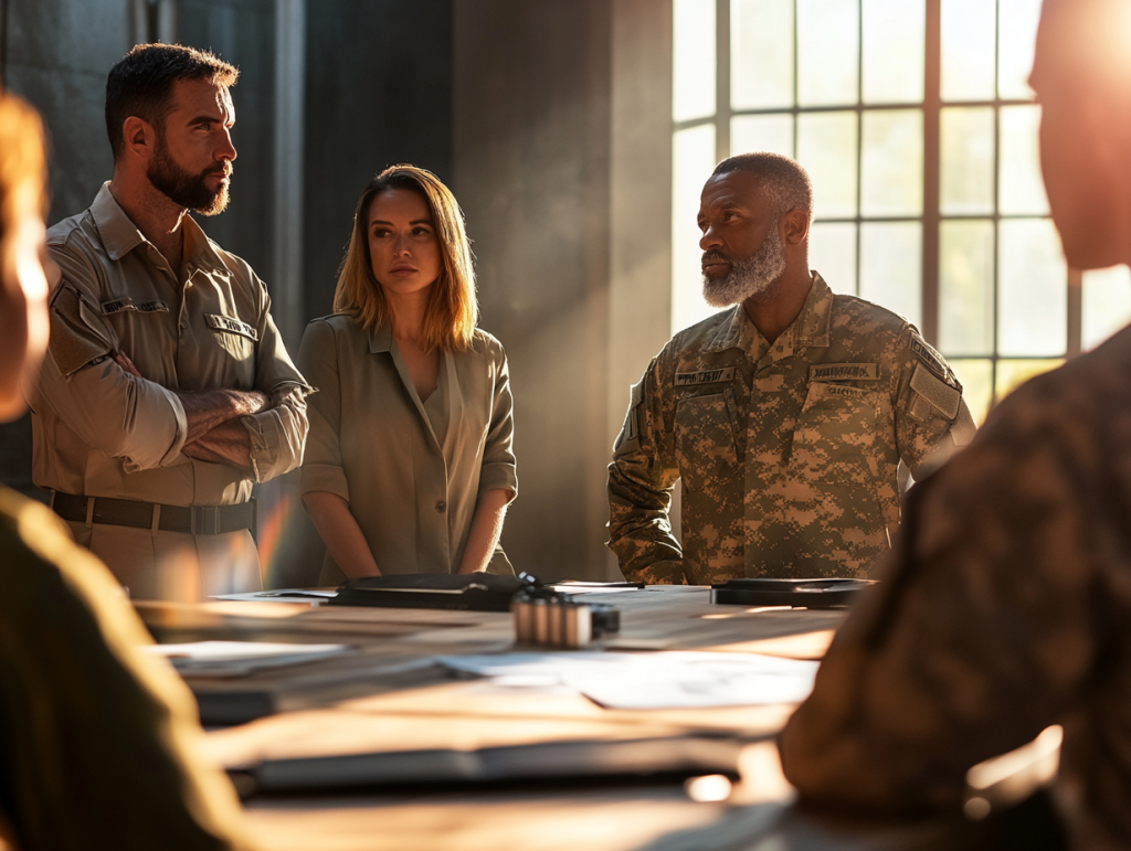 Diverse Team Meeting In Sunlit Room